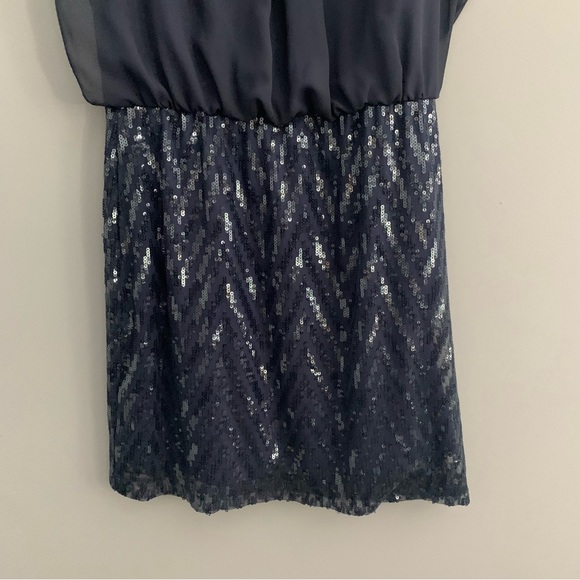 Dress Barn Sequinned Small Blue Formal Dress - Picture 3 of 11